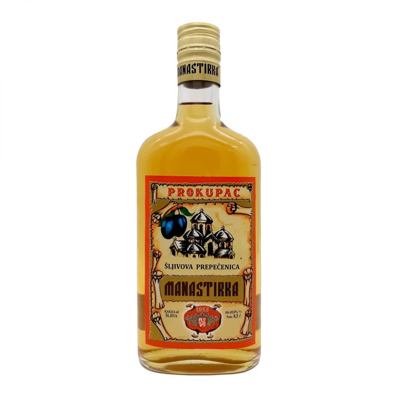Manastirka Sljivovic  (Sliwowitz) aus Serbien - 0,5 Liter